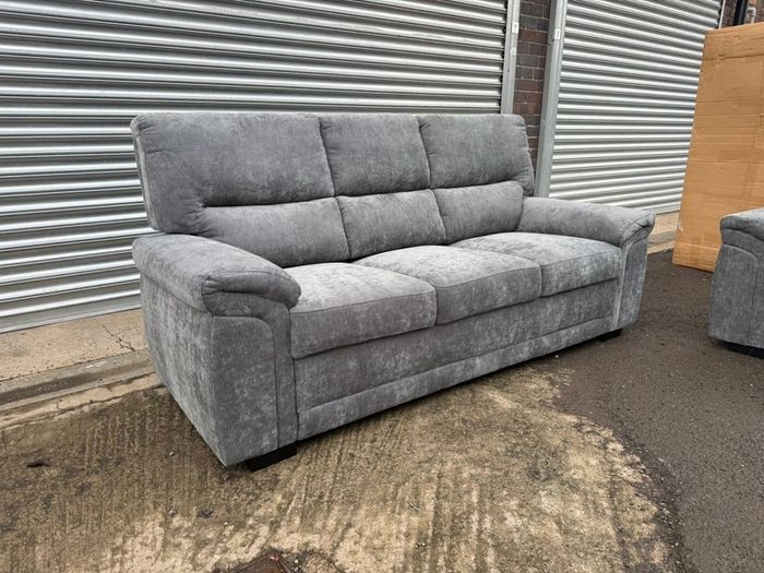3+2 Bromley Gretal Grey Fabric Sofa Set