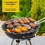 18 Inch Freestanding Kettle BBQ with Enamelled Fire Bowl, Chrome Plated Cooking Grid and Charcoal Grate for Lawn, Patio Garden Barbecue (FREE POSTAGE) Image 4