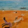 Large painting of a beach by John Gallagher Image 5