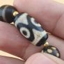 Vintage Himalayan Tibetan Eye Stripe Agate Beads With dotted Decorated Beads Bracelet Image 7