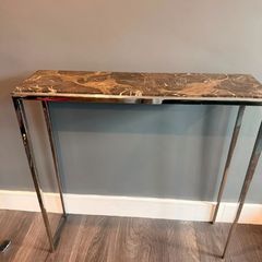 solid marble console table