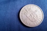 1958 English Shilling.
