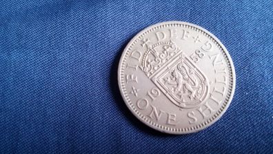 1958 English Shilling.