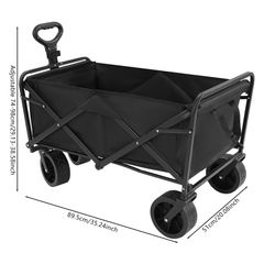 Camping trolley/ Huge wide wheels Beach wagon/ Garden cart/ Wagon cart/ Trolley Heavy Duty, Large Folding Wagon with Wide All-Terrain Wheels, Garden Cart Pull Along Hand Truck for Camping Beach Fishing