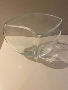 Vintage and Lovely quality unusal shape thick Glass vase