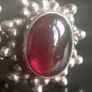 Vintage sterling silver garnet stud earrings Image 2