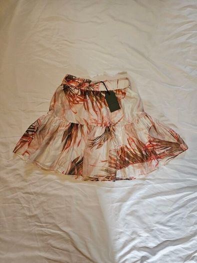 All Saints Pink Floral Organza Skirt