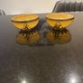 Pair of Minnie Peters polished stone and  gilt metal matching dishes Image 4