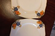 2 square Vintage Tunstall plates (sold as pair)