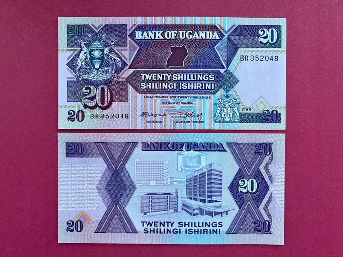 Uganda  20 Shillings  1988. Pick. 29b  ( Uncirculated )