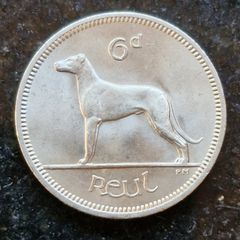 Fantastic Ireland 1963 Six Pence 6d coin