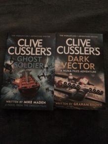 Hardback/Two Hardback Books by World No 1 Adventure Writer: Clive Cussler. ..  Price Drop