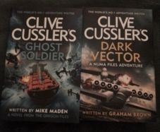 Hardback/Two (2) Hardback Books by World No 1 Adventure Writer: Clive Cussler. ..  Price Drop