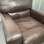 Brown leather armchair Image 3