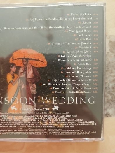 Monsoon Wedding CD Soundtrack