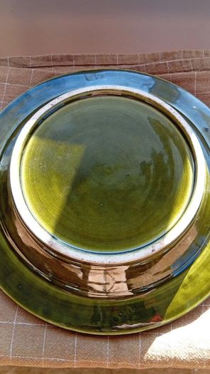 Antique Green Ash Tray Large