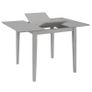 Extendable Dining Table Grey (80-120)x80x74 cm MDF Image 4