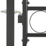 Fence  Gate with Arched Top Steel 100x250 cm Black Image 3