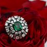 Wonderful 1940/50s Emerald & Diamond Ring 18ct Image 9