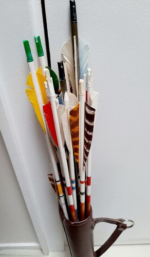 Vintage quiver with arrows