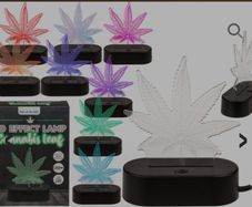 NEW 3D Effect Lamp Cannabis Leaf
