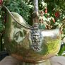 Vintage Brass Bucket Lion Head Decor Image 2