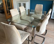 6 cantilever dining chairs