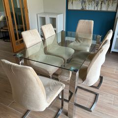 6 cantilever dining chairs