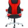 Adjustable 6 Point Massage reclining Office Chair  Black and Red Image 2