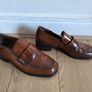 Martinelli Brown Leather Loafers UK 3 EU 36 Slip-On Chunky Heel Vintage Classic Image 6