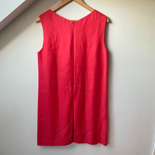 Gerard Darel Pink 100% Linen Sleeveless Shift Dress Size EU 40 UK 12