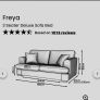 DFS 'House Beautiful Freya' 3 Seat Double Sofa Bed Image 5
