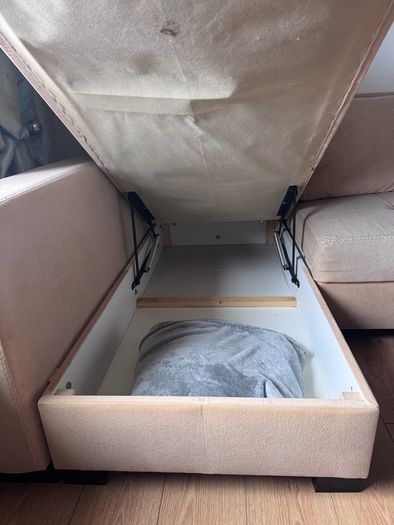 corner sofa-bed with storage