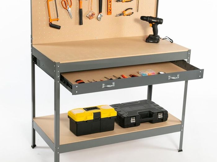 Steel Garage Work Bench Tool Box Workbench Storage
