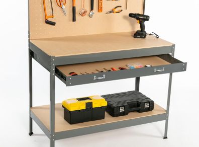 Steel Garage Work Bench Tool Box Workbench Storage