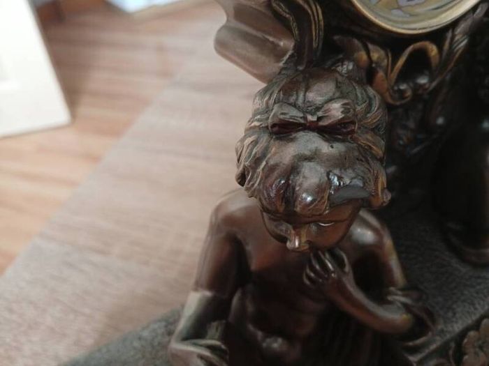 Vintage Cherub Mantel Clock by Academy