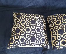 Navy and White Cushions