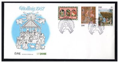 1987 Ireland Christmas Commemorative Stamps An Post First Day Cover (FDC)