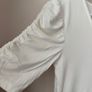 DOROTHY PERKINS White Ruched Sleeve Top Size 8! Image 3