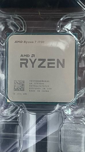 AMD Ryzen 7 1700 CPU (8 Cores / 16 Threads) - Socket AM4