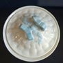 Fabulous Belleek Blue Ribbon Pattern Biscuit Barrell with the Gold Backstamp, 7th Mark - 1980-1993 Image 7