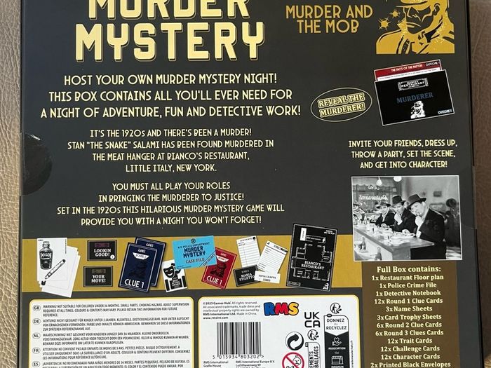 Murder Mystery Game Murder & the Mob