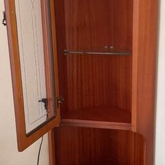 Vintage Mid Century Mahogany Corner Unit