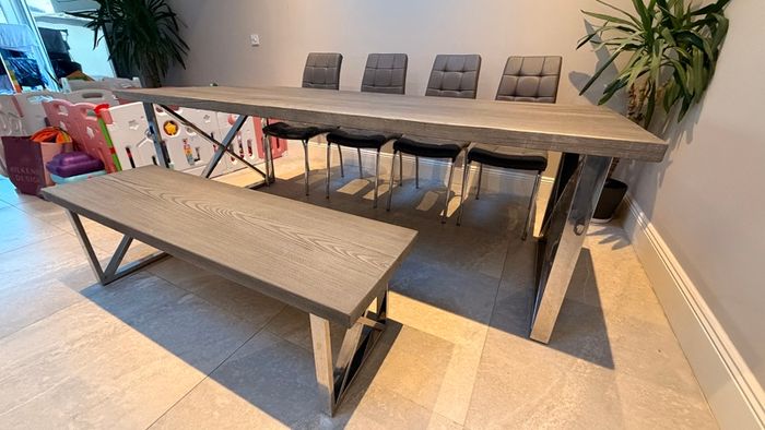 New Dining Table Set with Bench & 4 Chairs - 8 seater