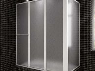 main image for ad Shower Bath Screen Wall L Shape 70 x 120 x 140 cm 4 Panels Foldable