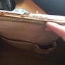 ladies black and cream handbag Image 2