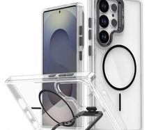 Samsung Galaxy S26 Ultra Bright Color Clear MagSafe Lens Frame Holder Phone Case
