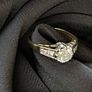 9ct yellow gold simulated diamond ring Image 2