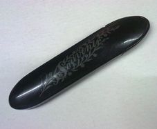 Early pair of spectacles in old papier mache case