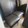 6 Brown Leather Dining Chairs Image 3